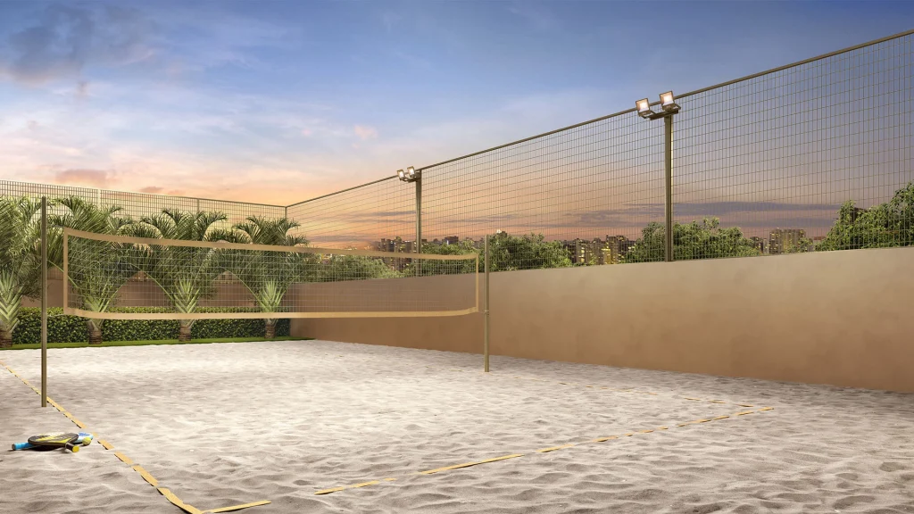 Perspectiva Ilustrada: Quadra De Beach Tennis Do Saffire By Elie Saab