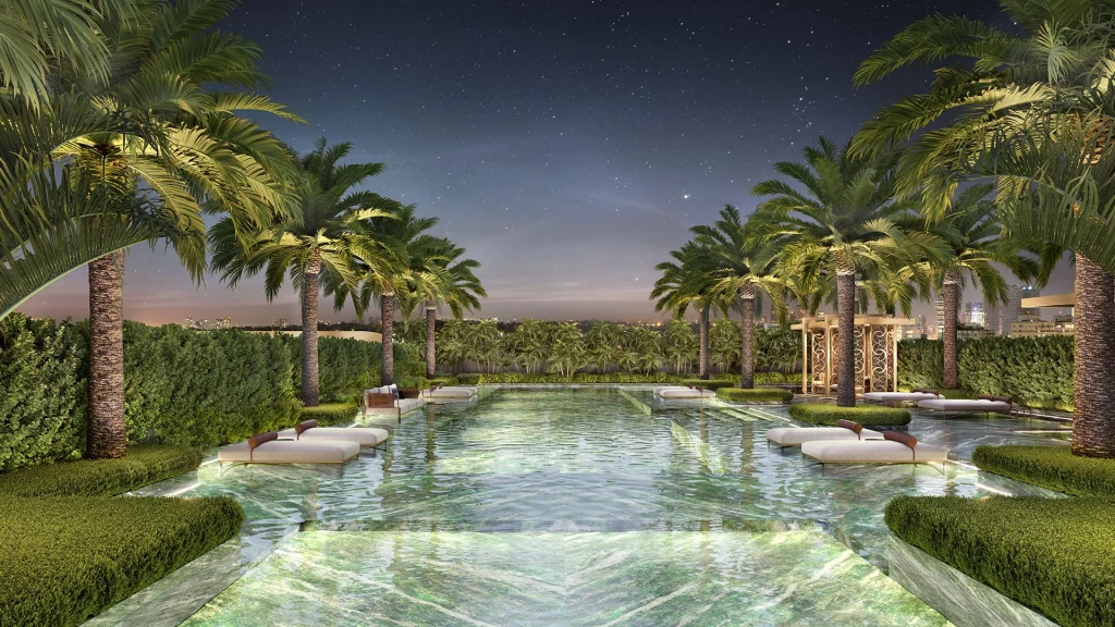 Perspectiva Ilustrada: Piscina Descoberta Com Raia De 25 M Do Saffire By Elie Saab